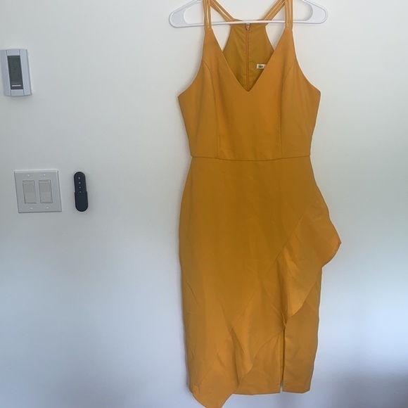 Harlyn Yellow Sheath Asymmetrical Dress - Picture 5 of 13